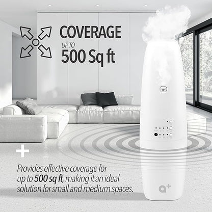 AROMAR Waterless Plug-in Aroma Diffuser - Cold-Air Essential Oil Machine, App-Controlled, Covers 500 Sq.Ft - 'New York' Scent Included - Perfect for Home, Office, & Business use - White