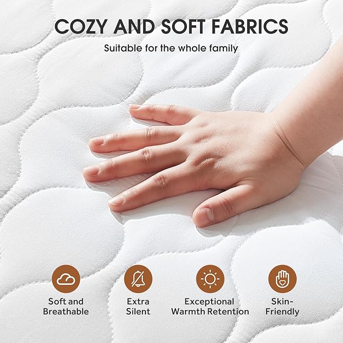 Heated Mattress Pad King - Bed Warmer with Memory & Preheat Functions, 2-10 Hour Auto Off & 9 Heat Settings, Double Controller, Fast Heating, Deep Pocket, Electric Mattress Pad King 78"x80"