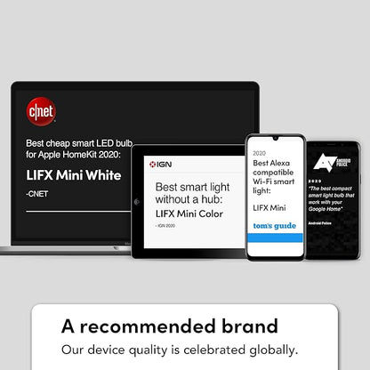 LIFX Color, A19 800 lumens, Wi-Fi Smart LED Light Bulb, Billions of Colors and Whites, No Bridge Required, Compatible with Alexa, Hey Google, HomeKit and Siri (2 Pack)