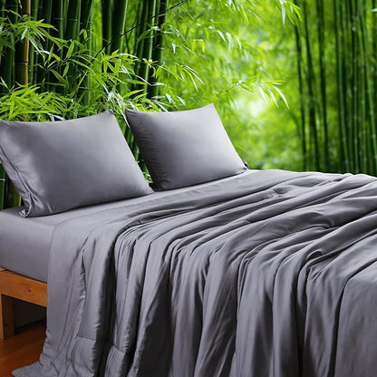 Bamboo Viscose All Season Comforter/Blanket - Ultra Soft & Breathable Comfort - Perfect Medium Weight for Snuggling Without Overheating - Enjoy Cozy Sleep All Night