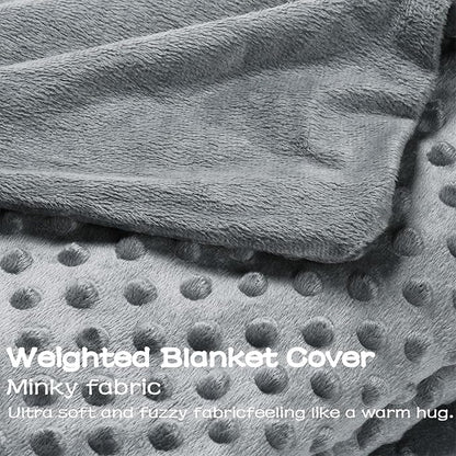 Weighted Blanket with 100% Cotton Cover, Breathable Comforter Heavy Blanket, Squares Glass Beads for Average Weight, for Good Rest and Deep Sleep, Full Size 48'x72' with 12lbs Fits 110-140lbs Adult
