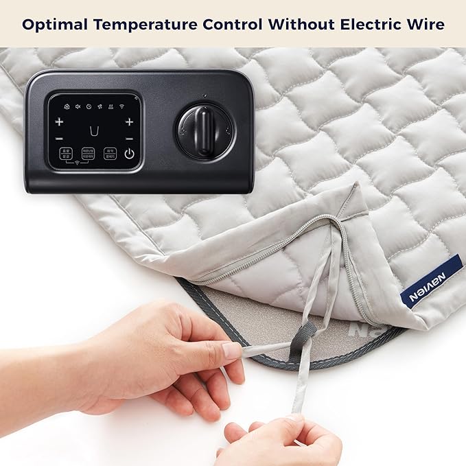 EQM 582, King – EMF-Free Water Heated Mattress Pad Warmer – Dual Temperature Control – WiFi Enabled & Eco-Friendly – Helps Soothe & Relieve Stress, Muscle Soreness, & Tension