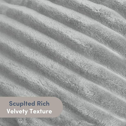 Nestl Reading Pillow with Shredded Memory Foam, Luxe Cut Plush Back Pillow for Sitting Up in Bed, Back and Arms Adjustable Support for Adult & Teens, Backrest Pillows with Washable Cover Light Grey