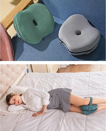 Orthopedic Leg Pillows for Side Sleeper Relieve Knees Sciatica Leg Pregnancy Pain Contour Legacy Knee Foam Support Pillow Soothing Pain Relief for Sciatica Back HIPS Knees Joints (Gray)