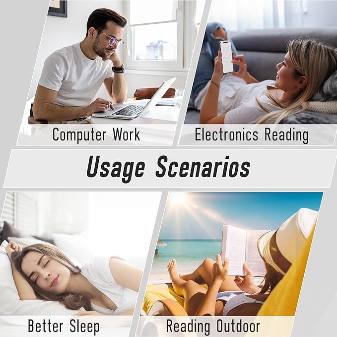 Amber 99% Blue Light Blocking Computer Reading Glasses Orange Lens for Better Sleep, Eye Strain Men Women Sun Readers