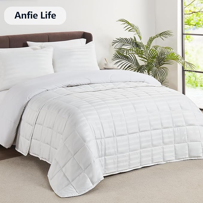Weighted Blanket King Size (88"x104" 25lbs),Ultra Soft and Cozy Cooling Weighted Blanket King Size for Adult,Heavy Blanket with Machine Washable Soft Blanket, White