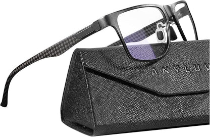 ANYLUV Blue Light Blocking Glasses Men Computer Gaming Glasses Lightweight Al-Mg Metal Anti Eyestrain Eye Protection
