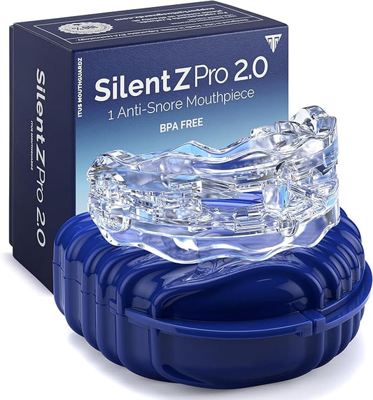 SilentZPro 2.0 - USA Designed & FDA-Cleared Anti Snore Mouthpiece - Fully Adjustable Anti Snore Mouth Guard - Professional Patented Anti Snore Device, Small