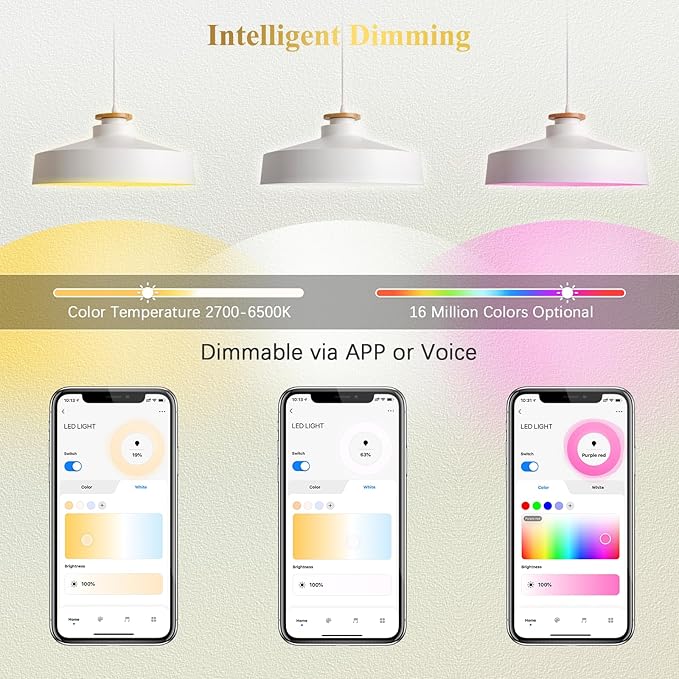 DiCUNO MR16 Smart Bulbs Alexa, RGBCW Color Changing Light, 5W GU5.3 Smart Bulb Compatible with Google Home, Dimmable with App, 2.4GHz WiFi, AC/DC 12V, Bi-pin Base, 400LM, Landscape Light, 4-Pack