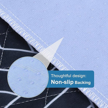 OUTCREATOR® Washable Bed Pads 34" x 76" (Pack of 2), Incontinence Mattress Protector, Anti-Slip Waterproof Underpads for Adults Kids Elderly Pets, Absorbency & Reusable Bedwetting Pads (Navy Blue)