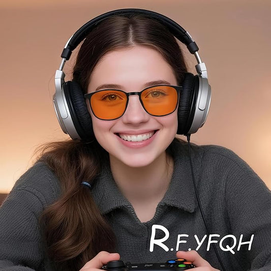 Sleep Blue Light Blocking Glasses for Men and Women, Computer Gaming Glasses Anti Eyestrain & UV Glare