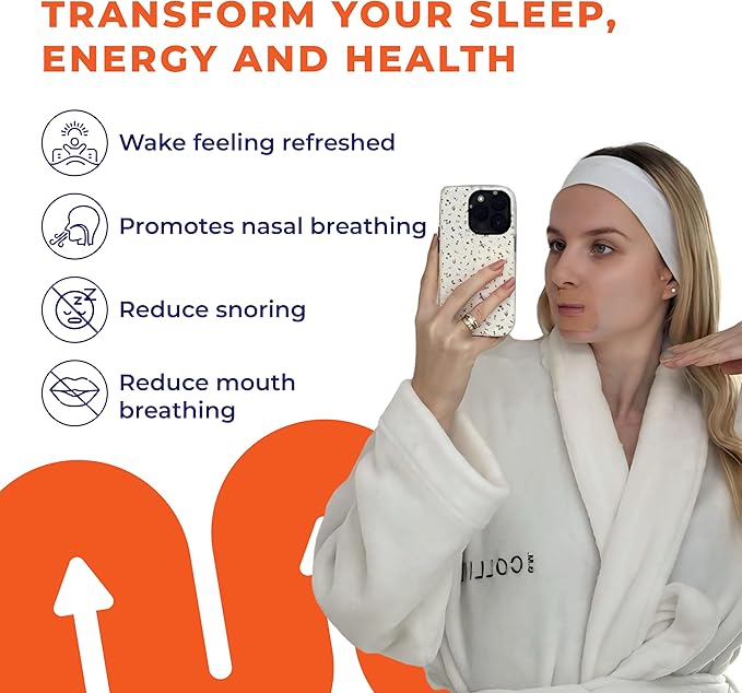 MyoTape - Sleep Tape 30 Nights Supply - Reduce Snoring - Improve Your Sleep - Promote Nasal Breathing - Comfortable & Gentle On Skin - Large