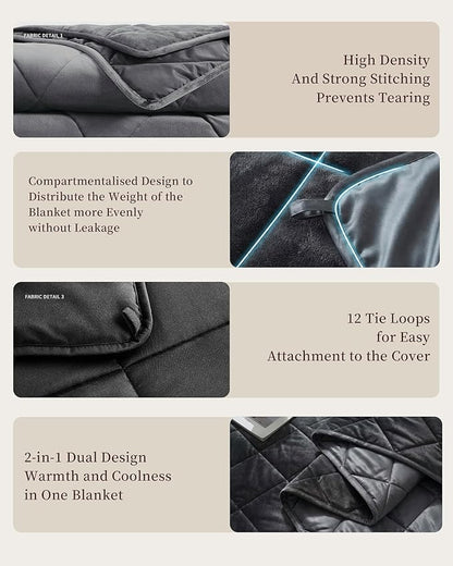 L'AGRATY Queen/King Size Weighted Blanket for Adults 25lbs, 80"x87" — Cooling Breathable Heavy Blanket with Glass Beads for Sleeping Perfect Hot Sleepers & Couples Machine Washable All-Season Pink