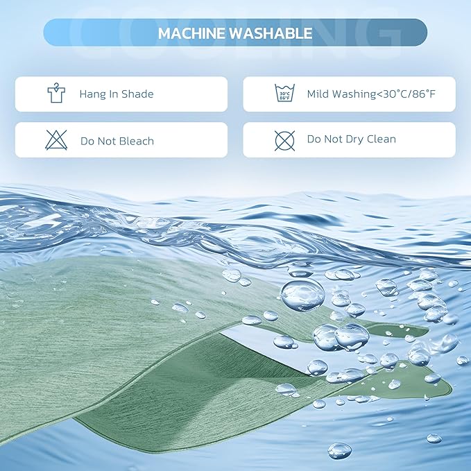 Degrees of Comfort Cooling Blankets for Hot Sleepers - King Summer Cold Blankets for Bed Sleeping, Absorbs Heat to Keep Body Cool, Soft & Cozy, Green 108"x90"