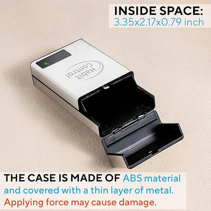 Timed Lock Box Small - Portable Locking Pill Box with Timer Lock for Medication Storage, Time Release Lock Container Mini for Kitchen Cabinet's Key, Snack Lockbox with Single Compartment