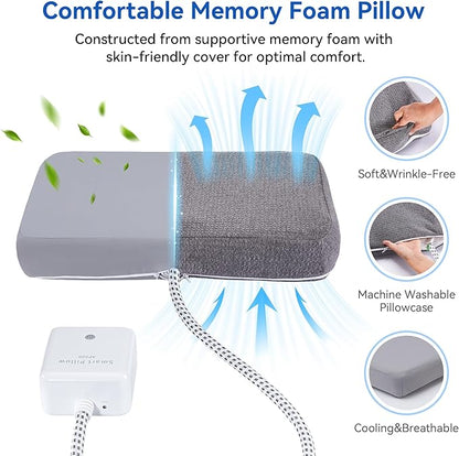 Premium Smart Anti-Snore Pillow AP600, AI Sleep Devices for Snore Relief, Ideal Solution for Side and Back Sleepers with APP Tracking