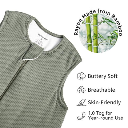 Rayon Made from Bamboo Toddler Sleep Sack with Feet 24-36 Months 1.0 Tog Breathable Sleep Sack 2t-3t Ultra Soft Baby Wearable Blanket with Legs Unisex Sleeping Bag with 2-Way Zipper