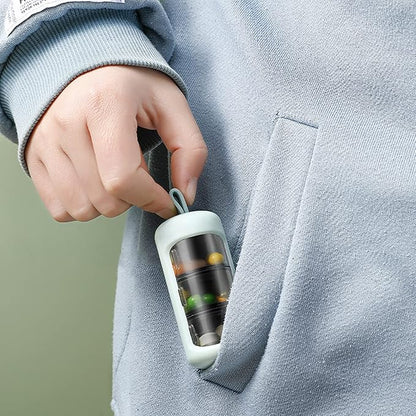 Portable Pill Box, Protect from Light Pill Dispenser Reminder Adjustable Medicine Outlet for Travel Office