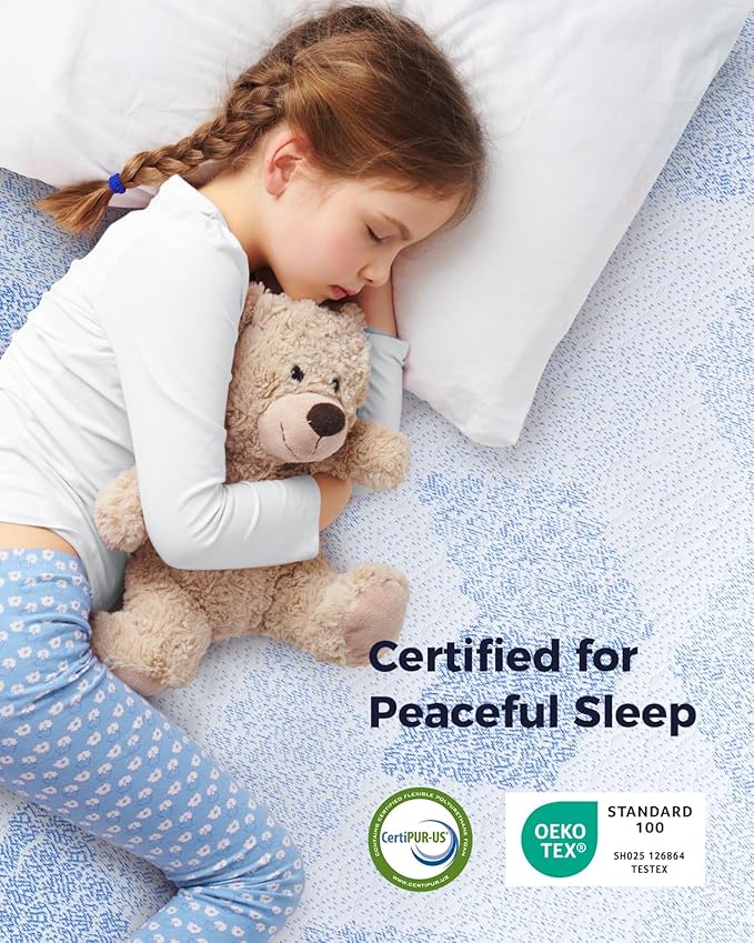 PERLECARE Firm Mattress Topper King- 3 Inch Memory Foam Bed Topper for Pressure Relief, Mattress Pad with Cooling Bamboo Cover, Removable & Washable, CertiPUR-US & Oeko-Tex Certified