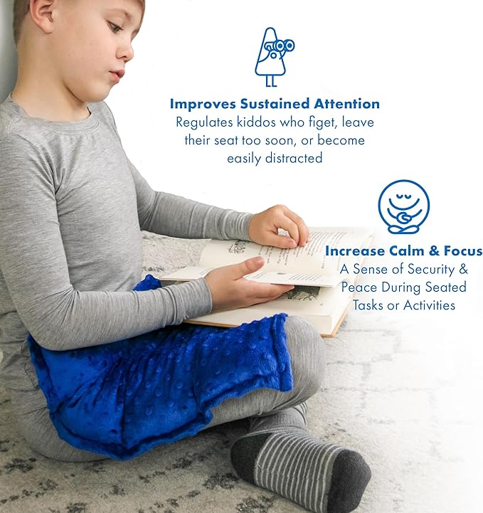Harkla Weighted Lap Pad for Kids (Deep Blue)