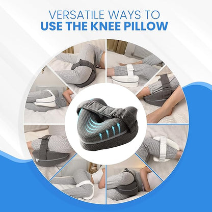 Knee Pillow for Side Sleepers Hip Pain - Between Leg Pillow for Side Sleeping - Sciatica Pain Relief Support for Lower Back, Knees, Joints, and Spine