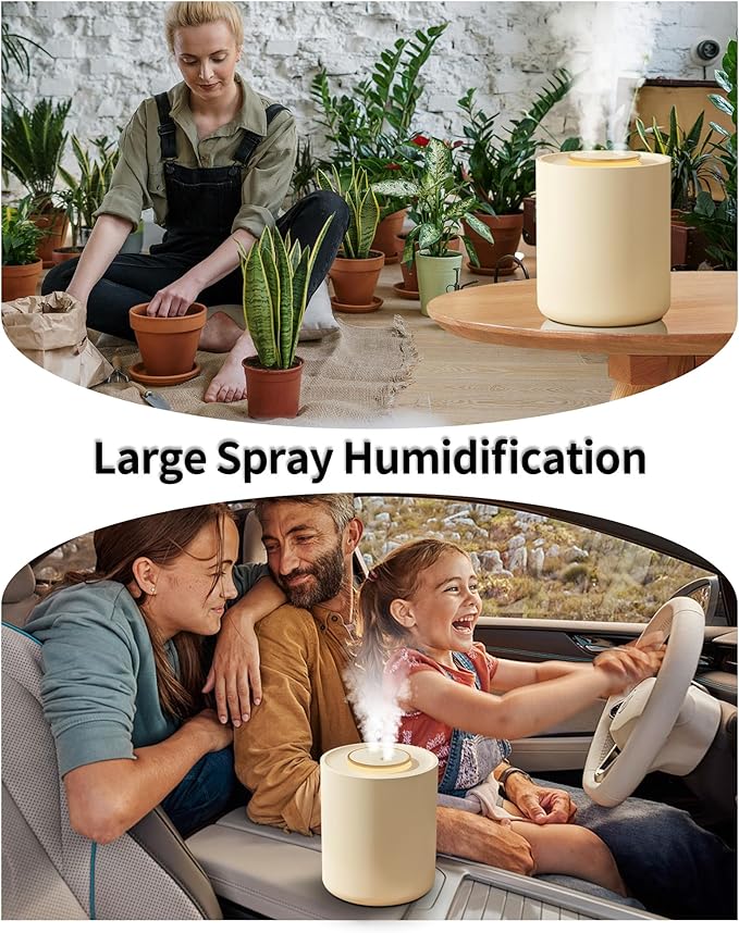 Portable Small Humidifier, 1500ml Small Humidifiers for Bedroom Baby, 1800mAh USB Personal Desktop Portable Humidifiers for Travel,Office, Car, Home, Auto Shut-Off, 3 Mist Modes, Super Quiet