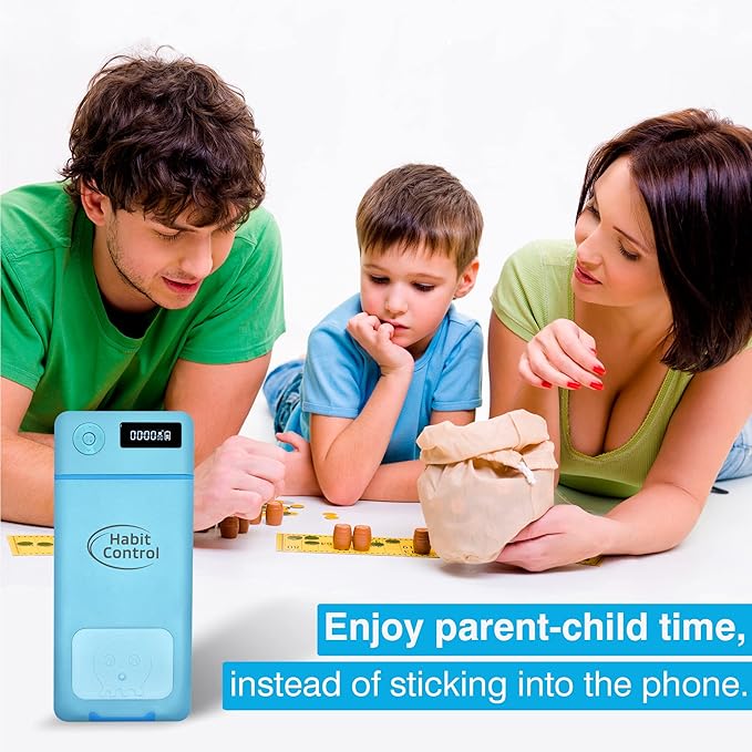 Cellphone Lock Box - Timer Locked Box for Self-Discipline, Portable Time Phone Safe Lock for iPhone and Android Mobile Phones, Lockbox for Cell Phones to Reduce Screen Time (Blue)