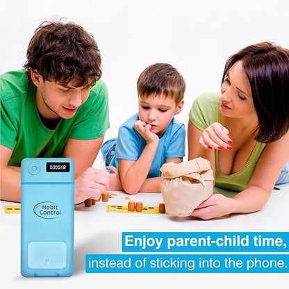 Cellphone Lock Box - Timer Locked Box for Self-Discipline, Portable Time Phone Safe Lock for iPhone and Android Mobile Phones, Lockbox for Cell Phones to Reduce Screen Time (Blue)