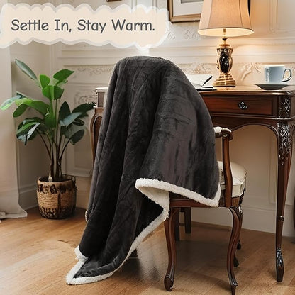 Electric Heated Blanket Full Size 72"x84", Soft Flannel with Overheat Protection, 9 Adjustable Heat Settings & 10-Hour Auto-Off Timer, Fast Heating for Winter Comfort, Dark Gray