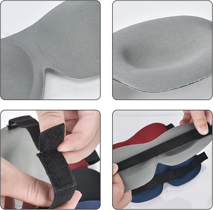 AccEncyc 4 Pcs Sleep Mask 3D Eye Mask for Sleeping Eye Covers for Back and Side Sleeper at Travel, Sleep, Airplane