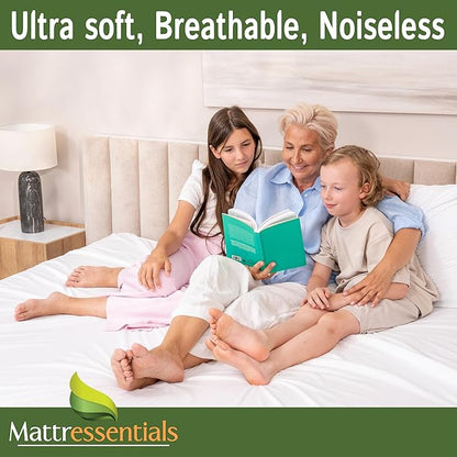 Zippered Twin Mattress Protector (14"-16" Depth) - Bed Bug Waterproof Mattress Cover, Premium Quality Hypoallergenic Encasement White