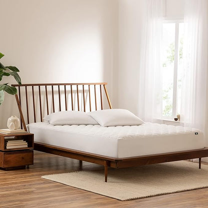 Serta Simply Clean Triple Action Mattress Pad, Waterproof Mattress Pad, Ultra Soft and Stain-Resistant Mattress Pad, Machine Washable, Twin, White