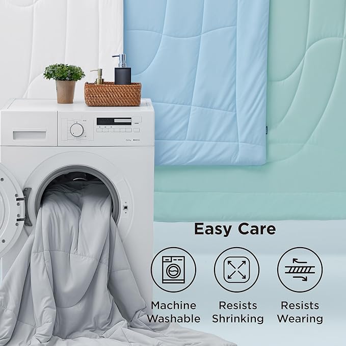 Bedsure Cooling Comforter Twin XL - Cooling Blankets for Hot Sleepers, Lightweight Comforter for Summer with Dual-Sided Cool Tech, Soft Breathable Cold Blanket for Sleeping, White, 68x92 Inches