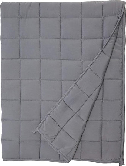 Waowoo Adult Weighted Blanket Queen Size (15lbs 60"x80") Heavy Blanket with Premium Glass Beads, (Dark Grey