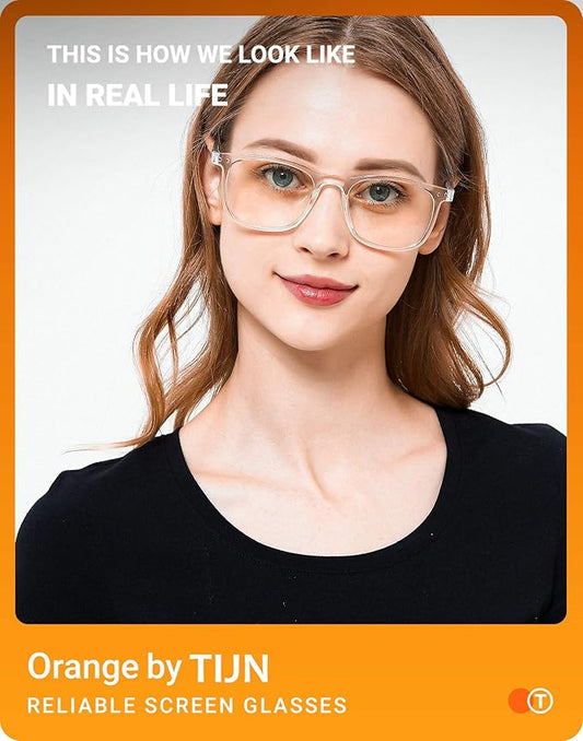 TIJN Sleep Glasses for 99% Blue Green Light Blocking Red Lens for Computer Gaming Screen Fatigue UV Protection