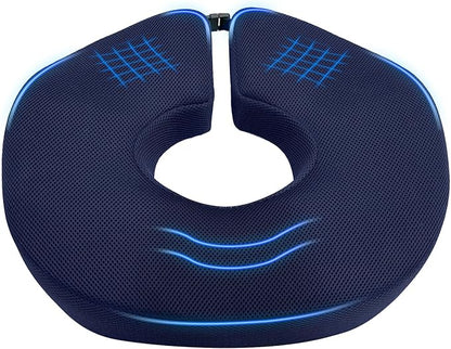 Feagar Donut Pillow Seat Cushion - Memory Foam Hemorrhoid Pillow for Tailbone Pain, Sciatica & Pressure Sores Relief, Adjustable Design for Pregnancy, Postpartum, Surgery Recovery, Office Chair