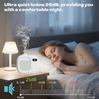 Waterless Essential Oil Aromatherapy Diffuser Mini Led Smart Aroma 360 Small Difusor Cordless for Home Large Rooms Scent Bathroom Hotel Collection Office Car Fragrance Air Scent Humidifier