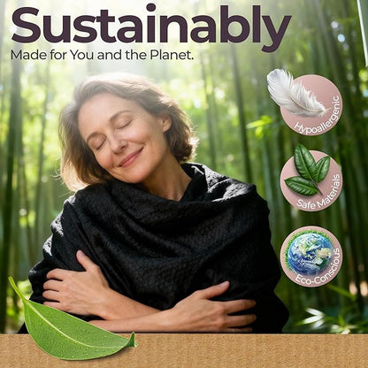 Sacred Weapon Bamboo Waterproof Blanket – Bed Blanket for Couples Moments – Bed Blankets Soft & Hypoallergenic – Bamboo Blankets Leakproof & Cooling for Beds, Couch & Pet Use – King Size 80"x90"