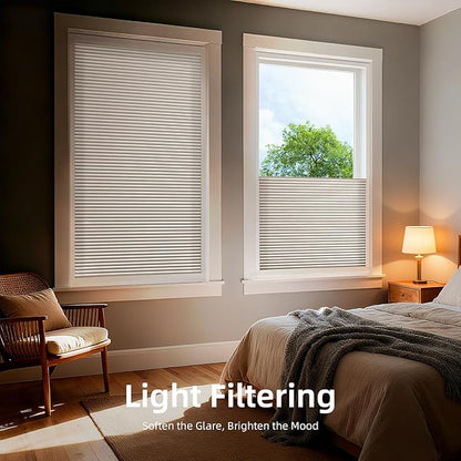 ZSTARR Motorized Skylight Shades Blackout Cellular Honeycomb Electric Blinds with Solar Panel Cordless Rechargeable with Remote for Roof and Slanted Windows Custom Size (LF Printed Vanilla Fawn)
