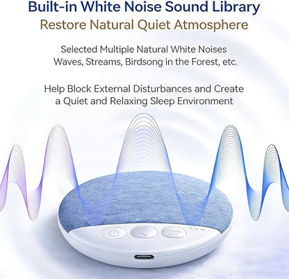 Ultra-Thin Bluetooth Pillow Speaker for Sleeping, Built-in White Noise to Support Sleep, Dual-Mode Bone Conduction & Speakers Audio, Features A Three-Dimensional Bass Effect (2Pcs)