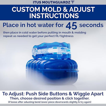 SilentZPro (BlueTech)– USA Designed & FDA-Cleared Anti Snoring Mouthguard – Fully Adjustable Anti Snore Mouthpiece with Patented Design for a Silent Night`s Sleep, Medium