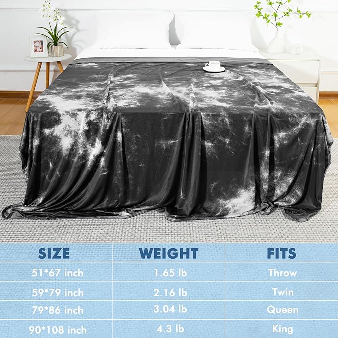 Marchpower Cooling Blanket for Hot Sleepers Twin Size, Arc-Chill Double-Sided Cooling Fabric Q-Max>0.5, Tie Dye Summer Cold Blanket for Sleeping