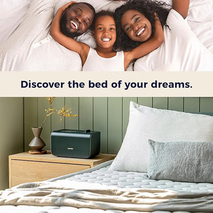 EQM 582, Queen – EMF-Free Water Heated Mattress Pad Warmer – Dual Temperature Control – WiFi Enabled & Eco-Friendly – Helps Soothe & Relieve Stress, Muscle Soreness, & Tension