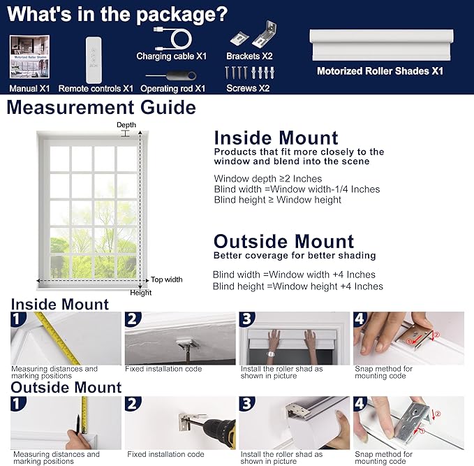 Motorized Blinds with Remote,Blackout Smart Roller Shades with App,Voice Control,Linen Fabric,Thermal Insulated Automatic Blinds,Electric Shades with USB/Solar Pannel.Double-Sided Beige