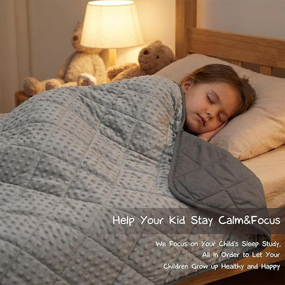 MAXTID Weighted Blanket for Kids Reversible Heavy Blankets Washable Weighted Blanket Design for Boy (Grey 4lbs 36x48 inches)