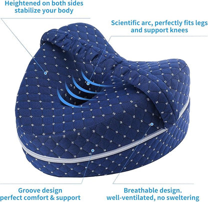Leg Pillow, Knee Pillow for Side Sleepers, Leg Pillows for Sleeping, Knee Cushion for Sleeping,Suitable for Relieving Leg, Back, Knee Pain