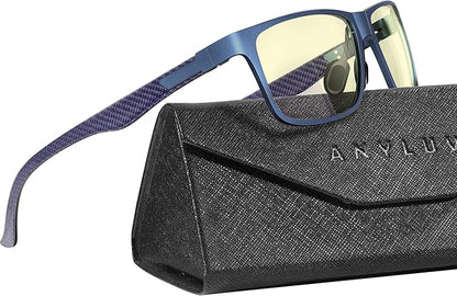 ANYLUV Blue Light Blocking Glasses Men Computer Gaming Glasses Lightweight Al-Mg Metal Anti Eyestrain Eye Protection