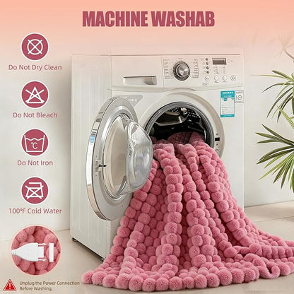 Electric Heated Blanket Throw 50" x 60" Soft Ribbed Faux Fur Flannel Fast Heating 12 Heat Levels 1–12H Timer & Overheat Protection & Auto Shut-Off & ETL FCC & Machine Washable Heated Throw