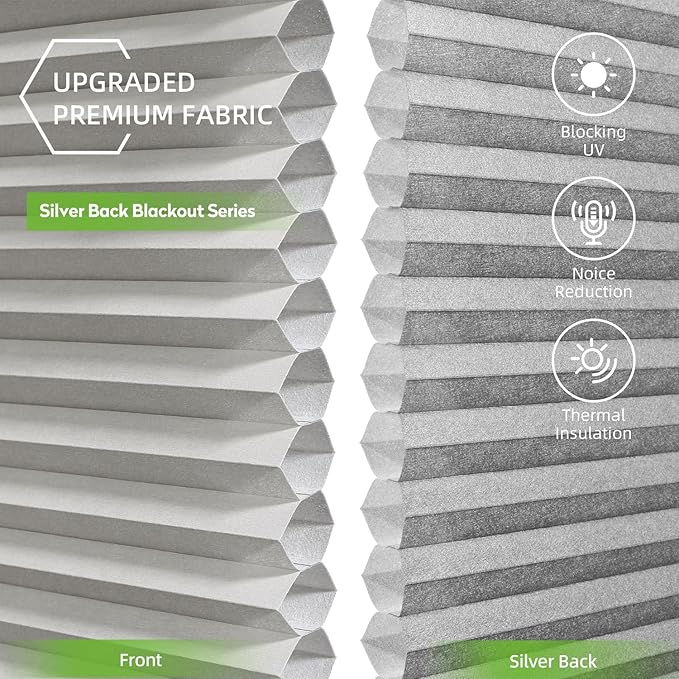 ZSTARR Motorized Skylight Shades Blackout Cellular Honeycomb Electric Blinds with Solar Panel Cordless Rechargeable with Remote for Roof and Slanted Windows Custom Size (LF Mercury Ash)