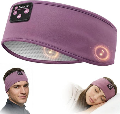 Sleep Headphones Headband for Side Sleepers - Bluetooth Wireless Music Headband with Stereo Speakers, Sweatproof for Sports and Meditation